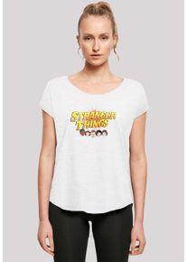 F4NT4STIC Damen T-Shirt "Stranger Things Comic Heads Netflix TV Series", weiß, casual, Gr. XL, Obermaterial: 100% Baumwolle, Shirts, Premium Qualität