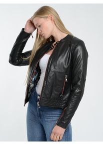 Maze Damen Lederjacke "42020136", schwarz, Gr. S, Obermaterial: 100% Lammleder / Futter: 100% Polyester, Jacken