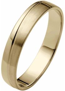 Firetti Trauring "Schmuck Geschenk Gold 375 Hochzeit Ehering "LIEBE"", 18, ohne Brillanten, Gelbgold 375, 4mm, gold, Gelbgold 375, Fingerringe, Made