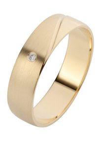 Firetti Trauring "Schmuck Geschenk Gold Hochzeit Ehering Trauring "LIEBE"", 20, 0,01 ct SI = kleine Einschlüsse mit Brillant, Gelbgold 375, 5mm,