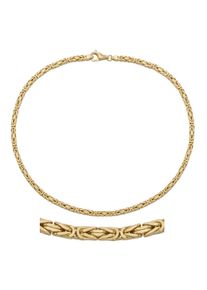 Firetti Damen Kette ohne Anhänger "Schmuck Geschenk Silber 925 Halsschmuck Halskette Königskette", 45, Silber 925 (Sterlingsilber), B: 4,8mm, gold,