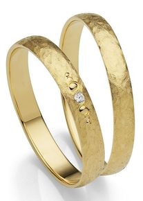 Firetti Trauring "Schmuck Geschenk Gold 375 Hochzeit Ehering "LIEBE"", 53, 0,01 ct SI = kleine Einschlüsse mit Brillant, Gelbgold 585, 3mm, gold,