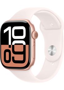 Apple Smartwatch "Watch Series 10 Aluminium", 46mm, ohne eSIM, S/M, Sport Band, rosa, Smartwatches