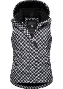 Ragwear Damen Steppweste "Hesty Print", schwarz, modisch, Gr. L, Obermaterial: 100% Polyester, Innenfutter: 100% Polyester, Wattierung: 100%