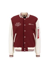 Herren Bomberjacke "Alpha Industries Men - Bomber Jackets Varsity Air Force Jacket", rot, Gr. XXL, Alpha Industries, Obermaterial: 100% Polyester,