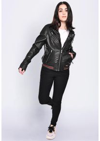 Mustang Damen Lederjacke "31020149", schwarz, Gr. M, Obermaterial: 100% Lammleder / Innenfutter: 35% Baumwolle, 65% Polyester / Strick: 100%