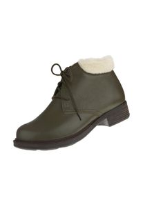 Natural Feet Damen Stiefelette "Stiefelette Sinja", Gr. 35, grün, Leder, casual, Schuhe, mit kuscheligem Warmfutter