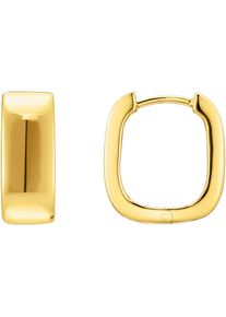 Thomas Sabo Damen Paar Creolen "Schmuck Silber 925 Ohrringe mit eckiger Form, CR744", Silber 925 (Sterlingsilber), gold, Silber 925 (Sterlingsilber),