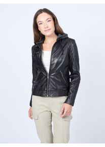 Mustang Damen Lederjacke "31021324", schwarz, Gr. M, Obermaterial: 100% Lammleder / Innenfutter: 60% Baumwolle, 40% Polyester / Ärmelfutter: 100%