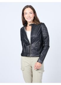 Mustang Damen Lederjacke "31023236", schwarz, Gr. L, Obermaterial: 100% Lammleder / Innenfutter: 100% Baumwolle / Ärmelfutter: 100% Polyester, Jacken