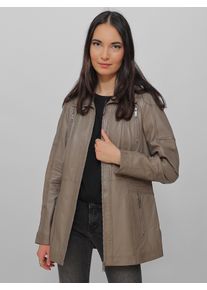JCC Damen Lederjacke "31023631", grau, Gr. 46, Obermaterial 100% Lammleder / Futter: 100% Polyester, Jacken
