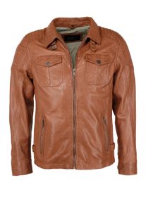 JCC Herren Bikerjacke "3102074", rot, Gr. L, Obermaterial: 100% Lammleder; Futter: 100% Baumwolle; Ärmelfutter: 100% Polyester, Jacken