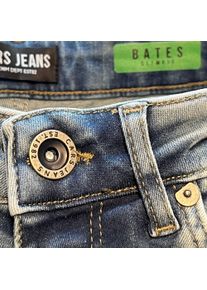Cars Jeans Herren Slim-fit-Jeans "Jeans Bates", blau, modisch, Gr. 27, Abriebeffekte, Denim/Jeans, Obermaterial: 88% Baumwolle, 7% Polyester, 5%