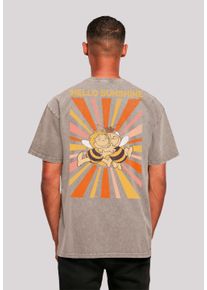 F4NT4STIC Herren T-Shirt "Die Biene Maja Kopf Motiv Heroes of Childhood", grau, casual, Gr. XS, Obermaterial: 100% Baumwolle, Shirts, Nostalgie,