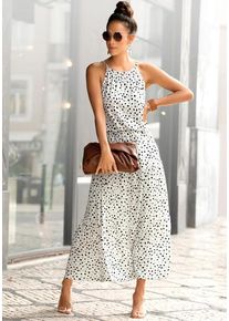Buffalo Maxikleid mehrfarbig Gr. 34 für Damen. Amerikanischer Ausschnitt und Allover-Druck. Figurumspielend