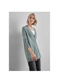 Cardigan Street One Gr. 46, blau (steelwood melange) Damen Strickjacken mit V-Ausschnitt