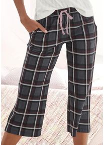 s.Oliver Pyjamahose mehrfarbig Gr. 44/46 für Damen. Mit Allover-Druck. Bequem. Nachhaltig.