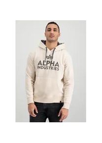 Hoodie Alpha Industries "Alpha Industries Men - Hoodies Foam Print Hoodie" Gr. S, weiß (jet stream weiß) Herren Sweatshirts