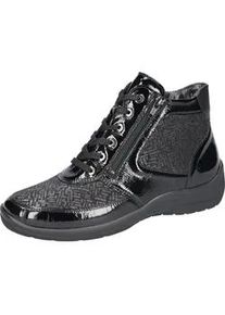 Waldläufer Schnürboots WALDLÄUFER "HESNA-Soft" Gr. 6 (39), schwarz Damen Schuhe Bequemschuh, High Top Sneaker in Komfortweite H (=sehr weit)