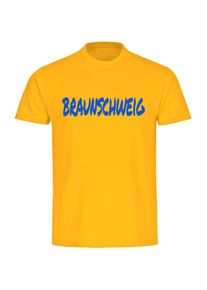multifanshop Kinder T-Shirt - Braunschweig - Textmarker - Druck blau - Kind
