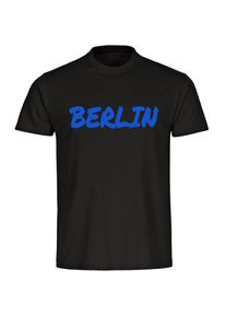 multifanshop Kinder T-Shirt - Berlin blau - Textmarker - Druck blau - Kind