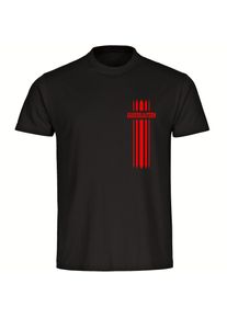 multifanshop Kinder T-Shirt - Kaiserslautern - Streifen - Druck rot - Kind