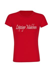 multifanshop Kinder T-Shirt - Leipzig - Leipziger Mädchen - Druck weiß - Kind