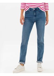 Brax Damen Five-Pocket-Hose Style MARY USED STONE BLUE, denim blau, Gr. 48K