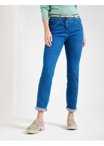 Raphaela by Brax Damen Five-Pocket-Hose Style LAURA NEW STONED, denim blau, Gr. 38
