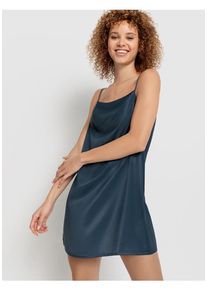 LSCN BY LASCANA Negligé blau Gr. 32 für Damen. Mit Wasserfallausschnitt. Figurumspielend