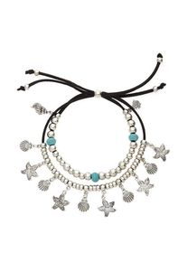 Lascana Fußkette mit Anhänger 'in Layer Look' mehrfarbig Gr. für Damen