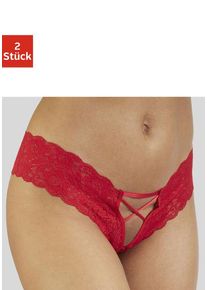 Petite Fleur Gold Panty-Ouvert schwarz+rot Gr. 32/34 für Damen