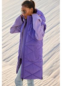 ELBSAND Steppweste lila Gr. L/40 für Damen. Mit Logodruck. Comfort Fit