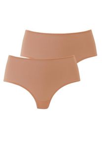 Lascana String caramel Gr. 32/34 für Damen. Körpernah. Nachhaltig.