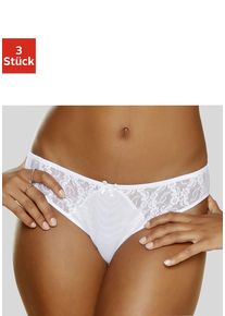 Petite Fleur Slip 2xweiß+1xschwarz Gr. 32/34 für Damen. Körpernah