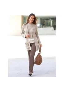 Cardigan Inspirationen Gr. 36, beige (sesam, ecru, meliert) Damen Strickjacken