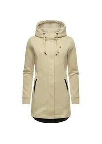 Kapuzensweatjacke Ragwear "Letti Bonded", Damen, Gr. XL (42), beige (ecru), Feinstrick, Obermaterial: 100% Polyester; Innenfutter: 100% Polyester, tailliert ca. Mitte Oberschenkel, hoch geschlossener Ausschnitt, &Auml;rmel ohne &Auml;rmelschlitz normaler Saum, Sweatjacken, Sportliche Kapuzenjacke in Feinstrick-Optik