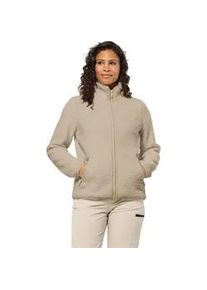 Fleecejacke Jack Wolfskin "HIGH CURL JACKET W" Gr. XXL (48), braun (anis) Damen Jacken mit Taschen