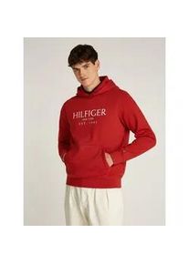 Hoodie Tommy Hilfiger "BIG HOODY" Gr. M, rot (dark magma) Herren Sweatshirts mit kontrastfarbenen Print