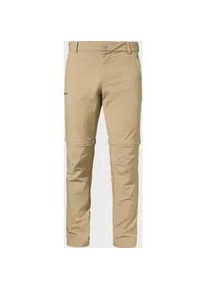 Schöffel Zip-away-Hose SCHÖFFEL "Pants Folkstone Zip Off" Gr. 54, Normalgrößen, beige (4340, beige) Herren Hosen