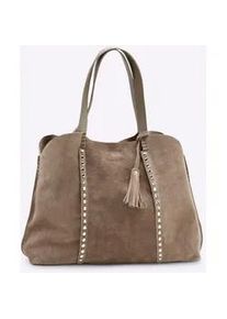 Shopper Heine Gr. B/H/T: 45cm x 35cm x 11cm, grau (taupe) Damen Taschen