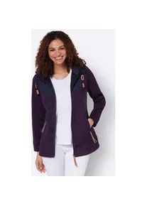 Fleecejacke Casual Looks Gr. 48, bunt (erika, marine, meliert) Damen Jacken