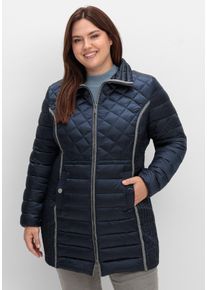 Große Größen Winterjacke im Steppmix, mit feinem Schimmer Gr. 54 blau von sheego für Damen