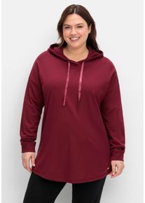 Große Größen Sweatshirt mit Kapuze, in Oversizeform Gr. 60/62 rot von sheego für Damen