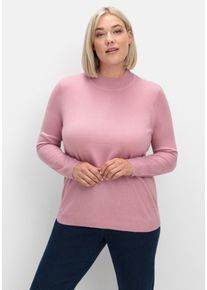 Große Größen Extraweicher Pullover mit Stehkragen Gr. 50 rosa von sheego für Damen