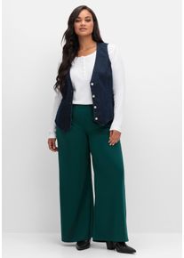 Große Größen Weite Jerseyhose mit Schlupfbund Gr. 44 blau von sheego für Damen