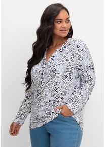 Große Größen Shirtbluse aus Viskosejersey, mit Animalprint Gr. 44 beige gemustert von sheego für Damen