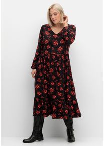 sheego by Joe Browns Große Größen Jerseykleid mit floralem Alloverdruck Gr. 44 schwarz geblümt von sheego für Damen