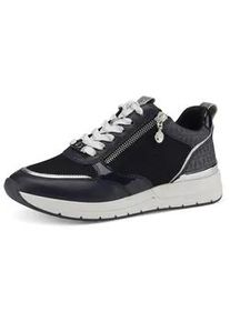 Keilsneaker Tamaris "Almina" Gr. 36, blau (navy-kombiniert) Damen Schuhe Freizeitschuh, Halbschuh, Schnürschuh mit praktischem Wechselfußbett