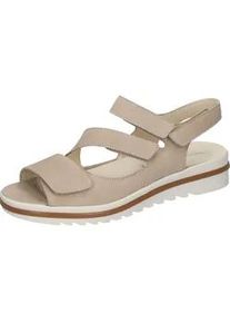 Waldläufer Keilsandalette WALDLÄUFER "Hakura" Gr. 7 (40,5), beige (hellbeige) Damen Schuhe Sommerschuh, Sandale, Keilabsatz, in bequemer Schuhweite H